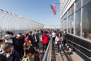 Observatory Prints: The Empire State Building Main Observation Deck on the 86th floor, New York City