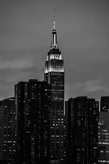 City Skyline Prints: The Empire State Building at night in New York City