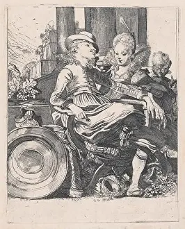 Couples Prints: The Enamored Couple: Lucelle and Ascagnes 1932 by Willem Pietersz. Buytewech
