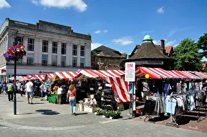 Travelers Prints: Enfield Market, Market Square, Enfield Town