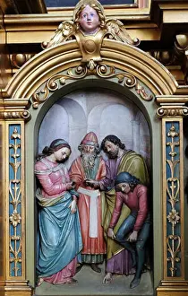 Confession Prints: Engagement of the Virgin Mary, altar in the Basilica of the Sacred Heart of Jesus in Zagreb