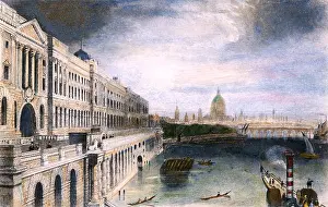 Somerset Prints: ENGLAND: LONDON, 1852. /nA view of Somerset House