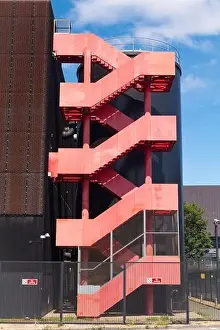 England London Stratford Hackney Wick Queen Elizabeth Park Lee Valley modern contemporary building bright pink external