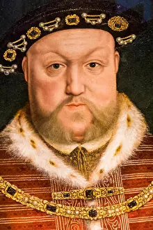 Hans Holbein Prints: England, Portrait of King Henry VIII by Hans Holbein The Younger