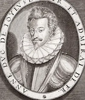 Military Commander Prints: English: A 16th-century portrait of Anne de Joyeuse (1561-87)