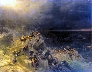 1864 Prints: Русский: Всемирный потоп English: Aivazovsky - Deluge