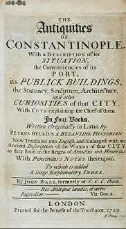 Constantinople Prints: English: The Antiquities of Constantinople