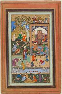 Commission Prints: English: (Artist) signed by Sayyid Ali; (Patron) Shah Tahmasp; Iran; circa 1540; Ink