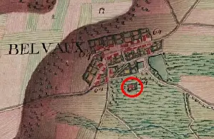 Transformation Prints: English: Belvaux on the Ferraris map