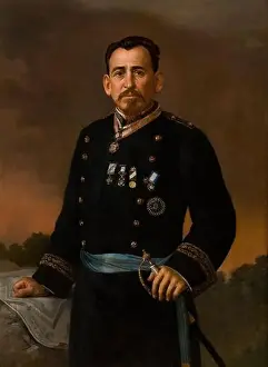 English: Color portrait of General Francisco Naranjo de la Garza (1839-1908)