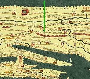 Settlements Prints: English: Cutout from Tabula Peutingeriana