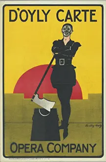 English: D'Oyly Carte Opera Company poster designed by Dudley Hardy for the first revival of The Yeomen of the Guard at the Savoy Theatre, 1897