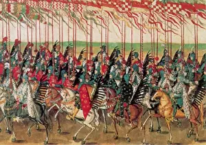 English: Entry of the wedding procession of Sigismund III Vasa into Cracow (detail)