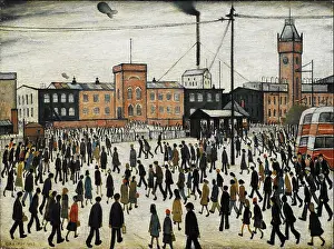 Working Class Prints: English: Factory workers going to work at the Mather & Platt