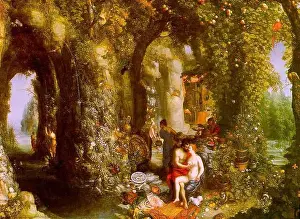 Stories Prints: English: A Fantastic cave with Odysseus and Calypso Français : Caverne fantastique avec Ulysse et Calypso