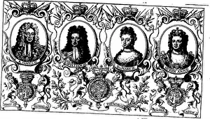 Marriages Prints: English: Fleuron from book: A genealogical history of the kings and queens of England