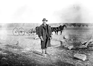 Log Cabin Prints: English: John Glenn, the first documented European to settle in the Calgary
