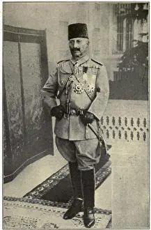 Ottoman Prints: English: Kaiser Wilhelm II in the uniform of a Turkish Field Marshal
