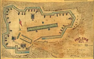 Encampment Prints: English: The map by Sneden, Robert Knox