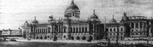 Budapest Prints: English: Non winning entry for competition regarding Budapest parliament building (1883)
