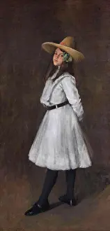 1902 Prints: English: Oil painting of artist's daughter Dorothy by William Merritt Chase from 1902