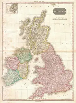 Boundaries Prints: English: Pinkerton's extraordinary 1818 map of the British Isles
