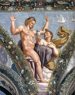Psyche Prints: English: Psyche Gives Venus the Vessel between 1517 and 1518