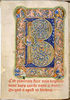 Saint Louis Prints: English: Saint Louis Psalter 30 verso. English: 1190-1200 469 Saint Louis Psalter 30 verso