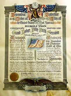 Exclusion Prints: English: Signed resolution of the 1919 Benevolent
