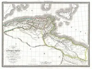 Mauritania Prints: English: An unusual and attractive 1829 map of the ancient empires of Mauritania