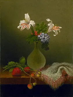 Accuracy Prints: English: A Vase of Corn Lilies and Heliotrope 1863