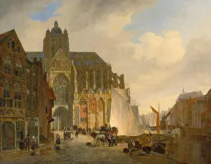 Gothic Architecture Prints: English: View of s-Hertogenbosch cathedral