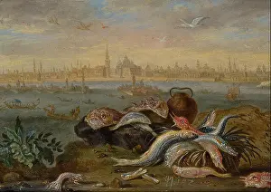Artistic Style Prints: English: Views from the four worlds with scenes of animals: Venice