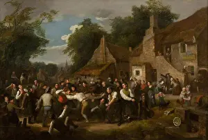 1818 Prints: English: The Village Ba Game by Alexander Carse 1818