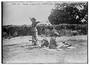 Auxiliary Prints: The English Women Signallers Territorial Corps was a unit formed during World War I
