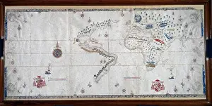 Garcia Prints: English: A world map from 1526 which shows the Spanish view of the Earth's surface at the time