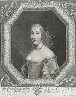 Baden Prints: This engraving from between 1660 and 1690 depicts Princess Louise of Savoy