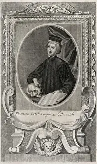 Royal Family Prints: The engraving Eleonora Ertzherzogin zu Österreich from circa 1720 depicts Archduchess Eleonore of Austria