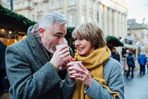 Quality Time Prints: Enjoying Coffee At The Christmas Market