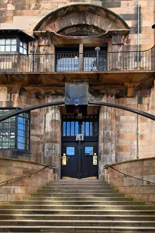 City Centre Prints: Entrance to Glasgow School of Art Mackintosh building