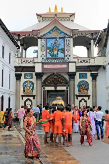 Kathmandu Prints: Entrance to main temple, Pashupatinath, Kathmandu, Nepal