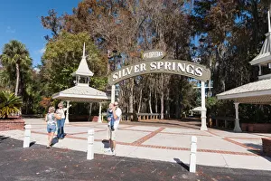 State Park Prints: Entrance to the Silver Springs State Park Florida USA