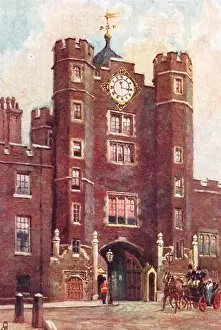 Olden Times Prints: Entrance to St James Palace, London, England, circa 1905