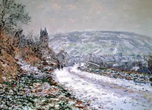Impressionist Prints: Entrance to the Village of Vetheuil in Winter, 1880. Artist: Claude Monet