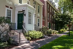 Entrance to the Wilder Hall of the Harvard Business School in Boston, USA