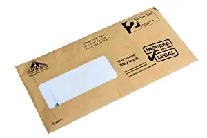 Notification Prints: Envelope from UK DVLA