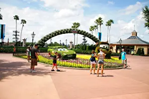 Disney Prints: epcot world showcase entrance disney cars lightening mcqueen