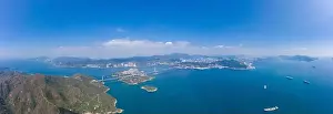 Epic Prints: Epic panorama aerial view of Tsing Ma Bridge