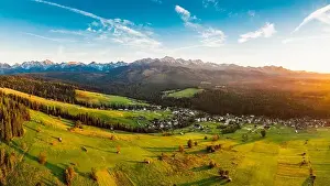 Sunset Mountain Prints: Epic sunset over Tatra mountains in Poland