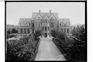 Ward Prints: Epidemic Hospital, two -storey hospital building in red brick. The main building